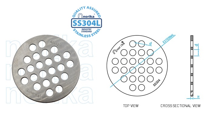 Stainless Steel 304L Round Grating